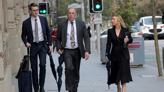 Senator Linda Reynolds’s lawyer Martin Bennett arrives at the Supreme Court. Picture: NewsWire / Sharon Smith