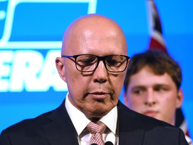 Peter Dutton concedes defeat on election night, just hours after the polls closed. Dan Peled/Getty Images