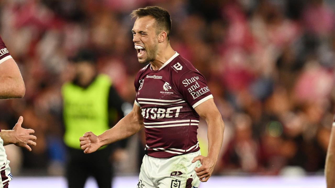 It was clearly a good feeling for Luke Brooks. Picture: NRL Photos