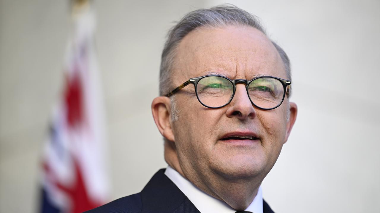 Prime Minister Anthony Albanese says US President Donald Trump is considering an exemption for Australia from brutal blanket tariffs on steel and aluminium imports. Picture: NewsWire / Martin Ollman