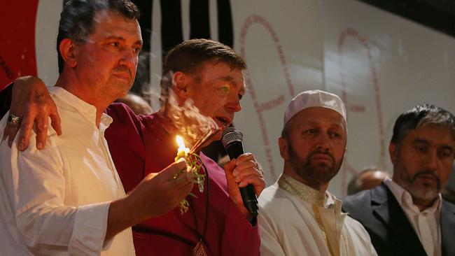 Different religions came together to pray for those impacted by the tragedy. Picture: Ian Currie