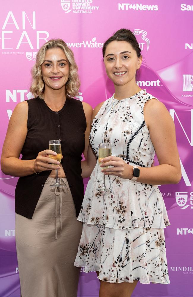 Bec Bowman and Sophie Priestley at the 2025 NT News Woman of the Year. Picture: Pema Tamang Pakhrin