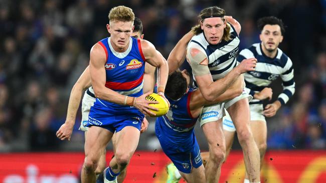 Player managers are pushing back on back-ended deals like Adam Treloar had at Collingwood, before the club forced him out. Picture: Getty Images