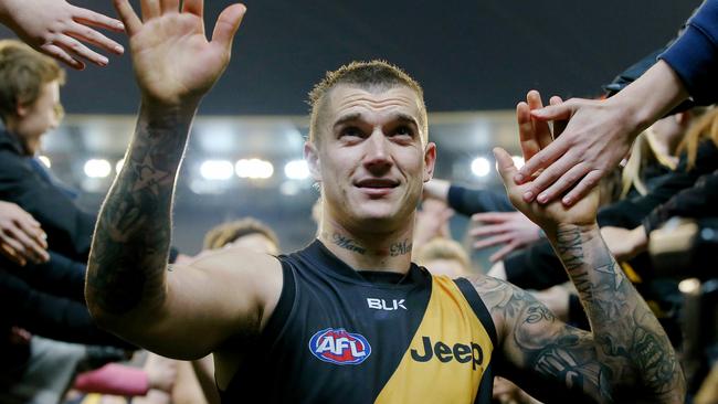 AFL Round 20. Richmond v Collingwood at the MCG. Dustin Martin after tonights win. Picture: Michael Klein