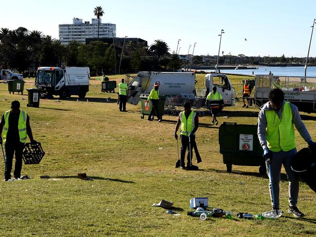 After a long clean up the foreshore is beginning to look better. Picture: Nicole Garmston