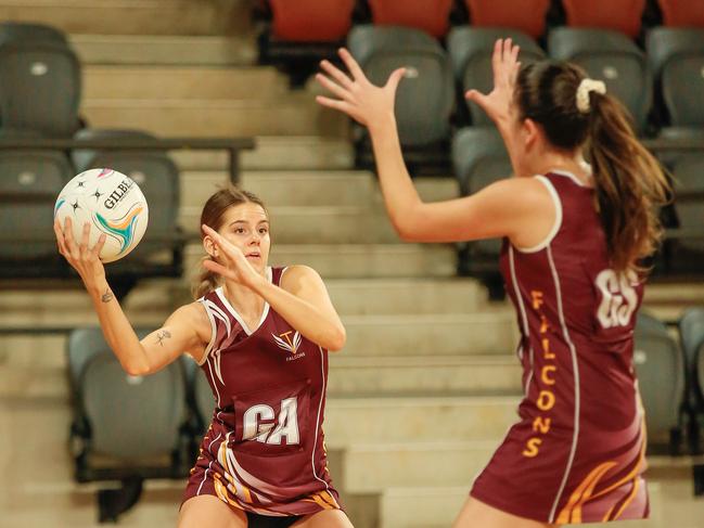 Falcons Gemma Henderson and her Tracy Village outfit started their 2021 season on the right foot. Picture: Glenn Campbell