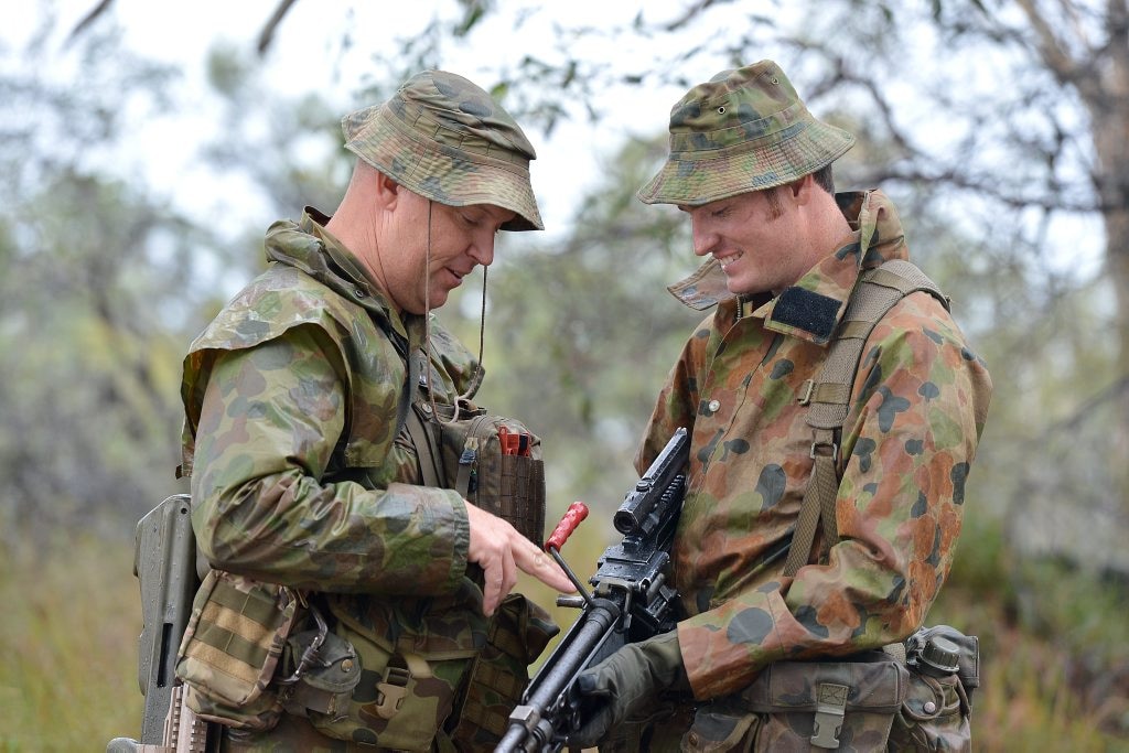 Camp Kerr army training ground Goomboorian Gympie Gympie army reserve- Lance Corporal Terry Cordell and Private Earl Hodges and they were training with boys from Alfa company from Caboolture, delta company from Yandina. Picture: Renee Albrecht