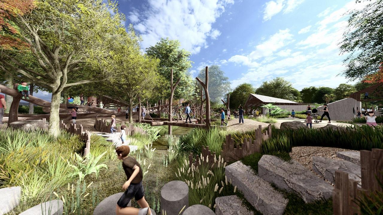 The original designs for the $5.2 million Hinterland Adventure Playground released by Noosa Council.