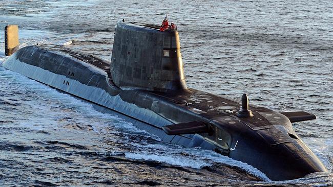 The Astute class submarine HMS Ambush near Scotland. The smaller and more affordable British boat may be a better option for the Royal Australian Navy.