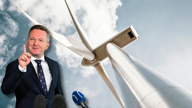 Climate Change and Energy Minister Chris Bowen has ramped up his threat to reduce emissions to net zero by installing inefficient wind and solar factories across fertile farm land. Picture: Supplied