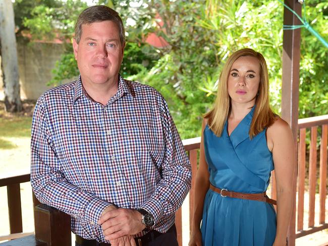 Opposition Leader Tim Nicholls, pictued with LNP candidate for Townsville Casie Scott, has pledged to tackle youth crime head-on. Picture: Shae Beplate