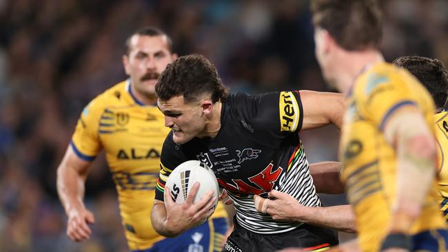 The Eels couldn’t stop Cleary on Sunday night. Picture; Cameron Spencer/Getty Images