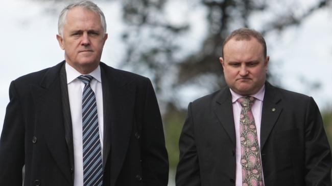 Primer Minister Malcolm Turnbull with federal MP Jason Wood.