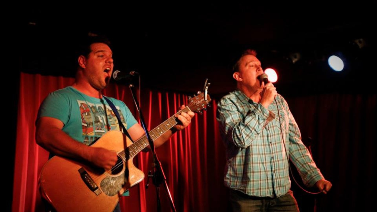 Matt Roberts (left) and Glenn Butcher (right) at cranker comedy 15 October 2013. Picture: Danielle Chidlow