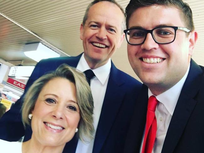 Mayor Jerome Laxale posted this picture of himself with Ms Keneally and Mr Shorten to his Facebook.