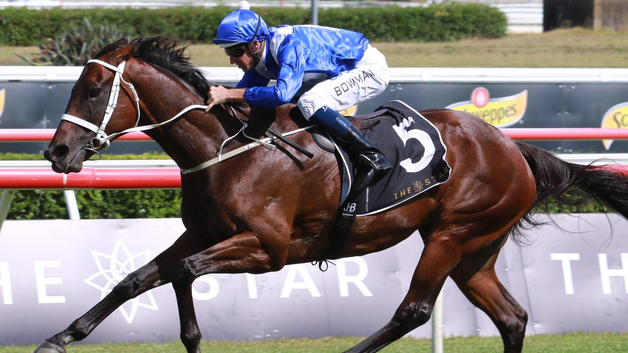 Winx winning her third Apoolo Stakes in 2019. Picture: Grant Guy