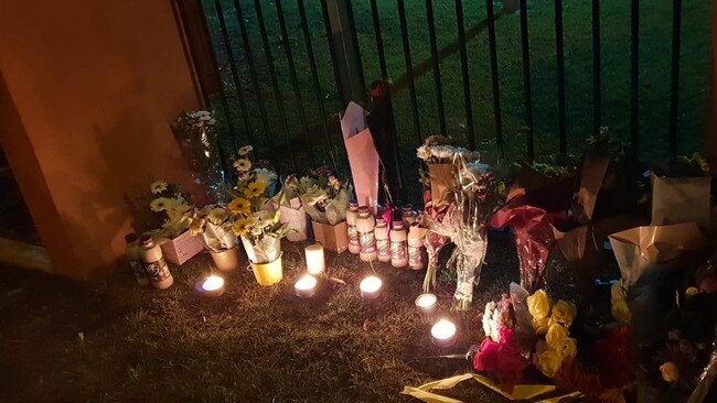 Mourners have left flowers at the sight of a fatal traffic crash that took the life of motorcycle rider Zac Jones at the weekend. Picture: Facebook