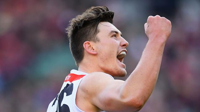 Josh Battle kicked a crucial late goal for the Saints. Pic: Getty Images