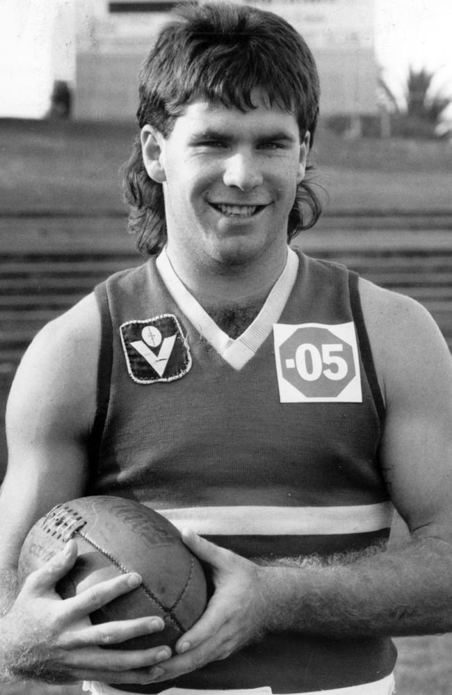 Ron James in the Footscray jumper in 1988.