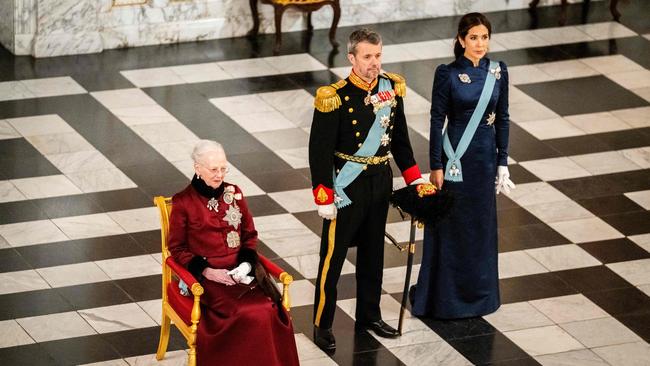 Crown Prince Frederik and Crown Princess Mary of Denmark will become King and Queen this weekend after Queen Margrethe announced her abdication. Picture: Ida Marie Odgaard / Ritzau Scanpix / AFP