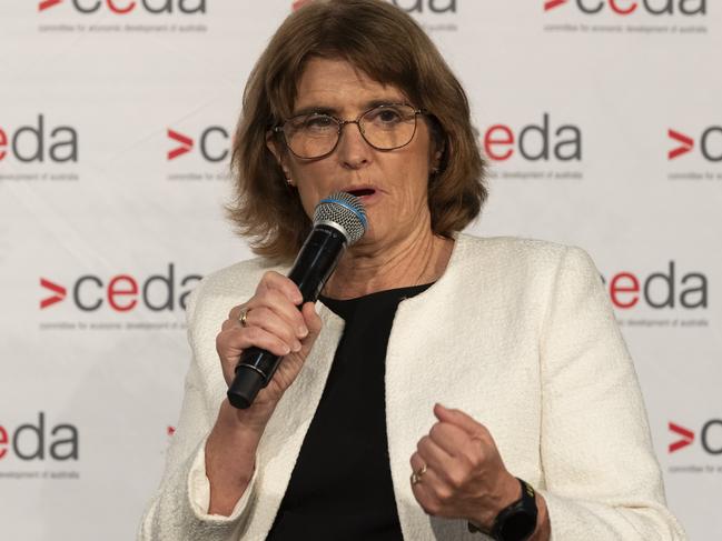 RBA governor Michele Bullock has warned Aussies feeling the inflation pinch will need to “be patient”, with the fight against rising prices still raging under the hood. Picture: NewsWire/ Monique Harmer