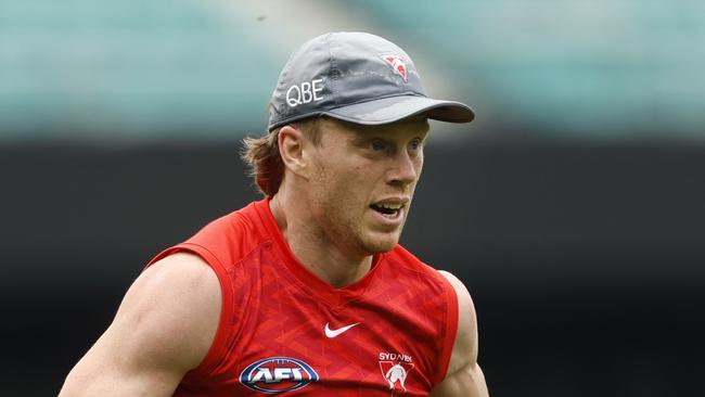 Callum Mills during the Swans main training session at the SCG on September 25, 2024 ahead of the AFL Grand Final this week against the Brisbane Lions at the MCG. Photo by Phil Hillyard(Image Supplied for Editorial Use only - **NO ON SALES** - Â©Phil Hillyard )