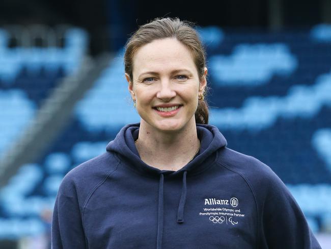 SYDNEY, AUSTRALIA : Newswire Photos- JULY 09 2024: Olympian Cate Campbell poses for a photo as the local youth sports teams play at Allianz Stadium and experience the support of the nation behind them like never before. Picture: Newswire  / Gaye Gerard