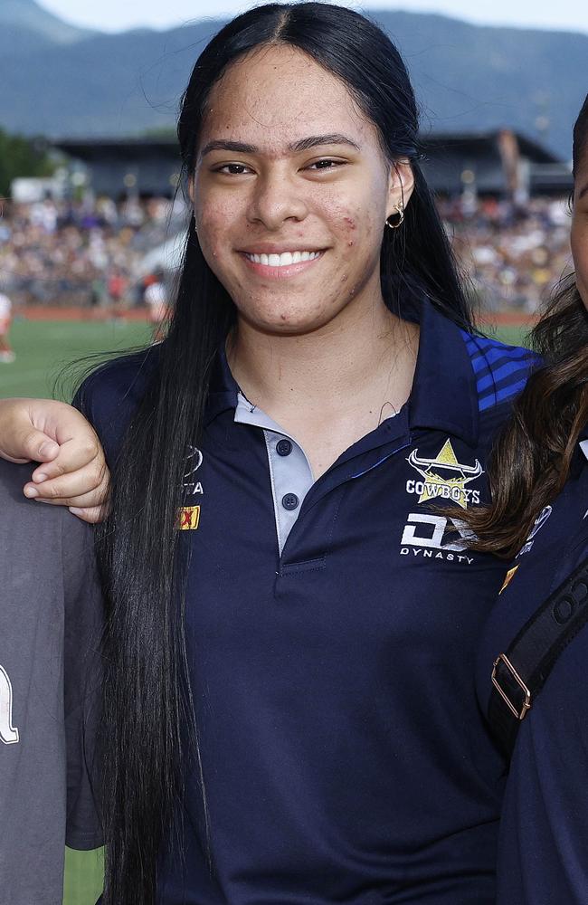 Cowboys fan and Pride ace - Elishama Suavai was strong in her team’s win.Picture: Brendan Radke