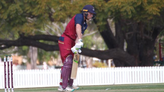 Premier cricket first grade action between South Brisbane and UQ. 17 September, 2023.