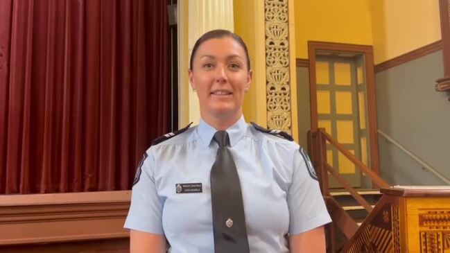 Senior Constable Cara Wessels at the police medal ceremony.