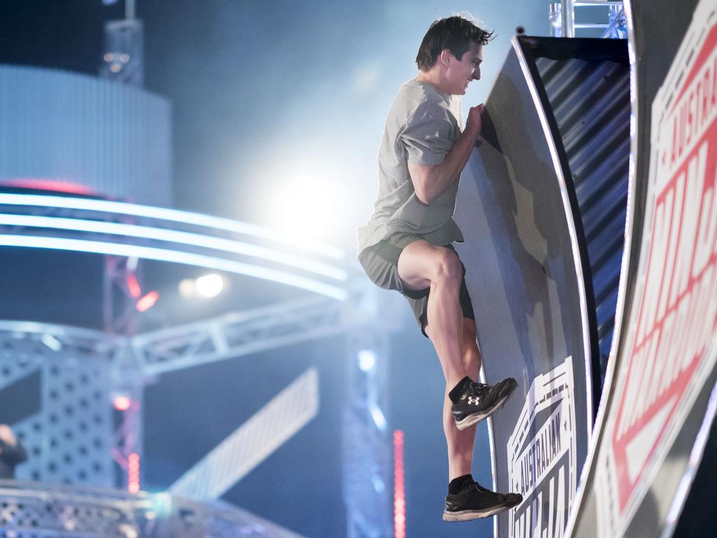 Adelaide's Alex Cusack is into the semi-finals of Australian NinjaWarrior. Picture: Supplied by Nine.