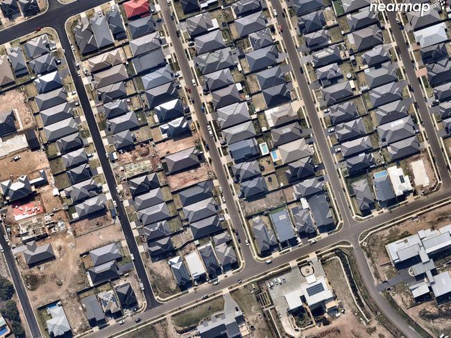 Denham Court is now a booming suburb as shown in this image taken in September this year. Picture: Nearmap