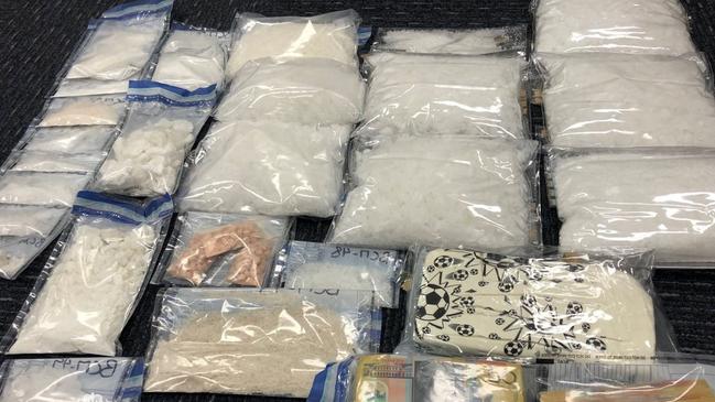 Two men have been arrested and police have made a significant drug seizure following a search at Morphett Vale. Picture: SA Police