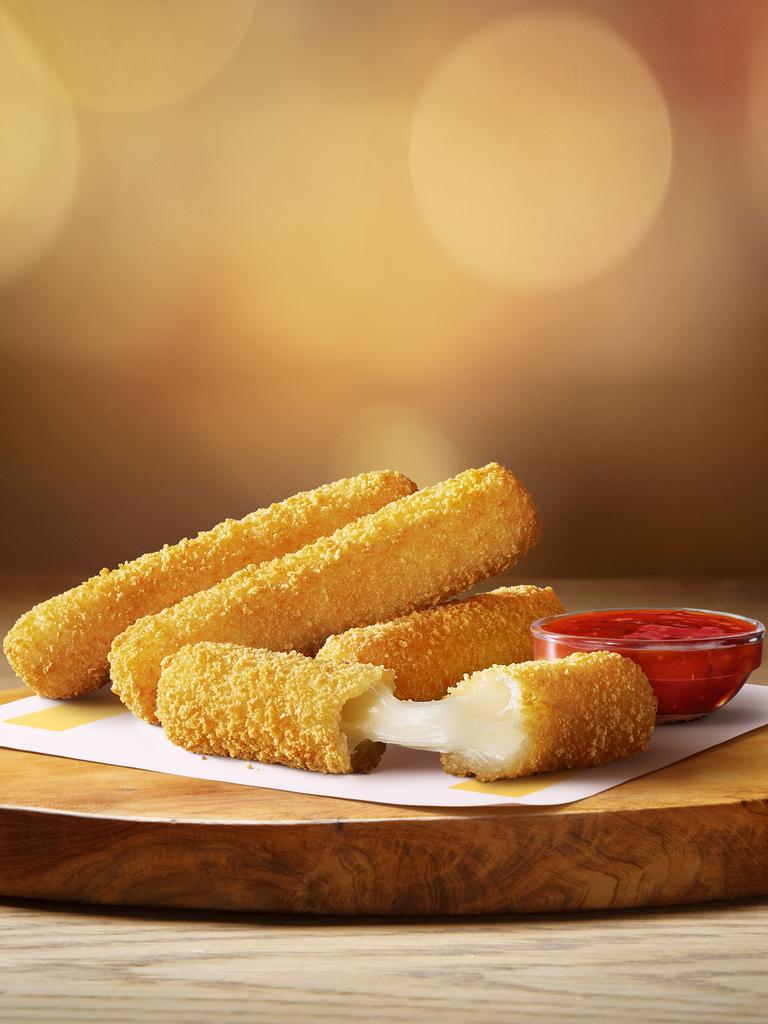 Fan-favourite Mozzarella Sticks are back, this time with a Sweet Chilli Sauce to dip in. Picture: Supplied