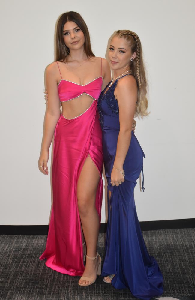 Skye Turner and Katelyn Rankin at the 2022 Nambour State College formal. Picture: Eddie Franklin