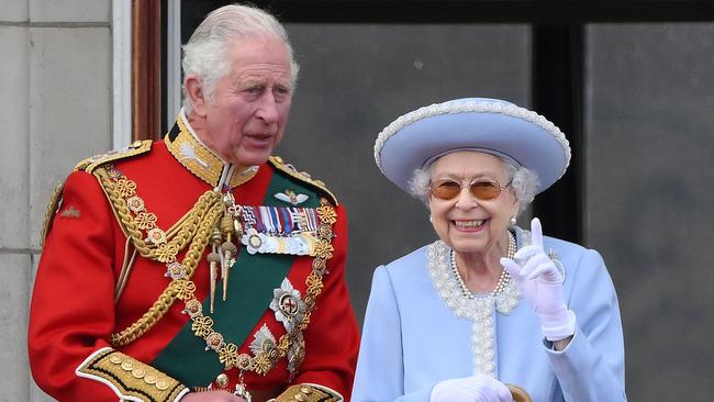 King Charles III with his mother Queen Elizabeth II. Picture: Daniel Leal/AFP