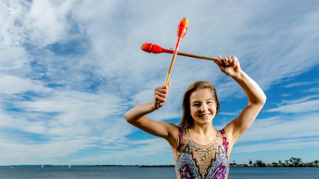 Australian rhythmic gymnast Lidiia Iakovleva.