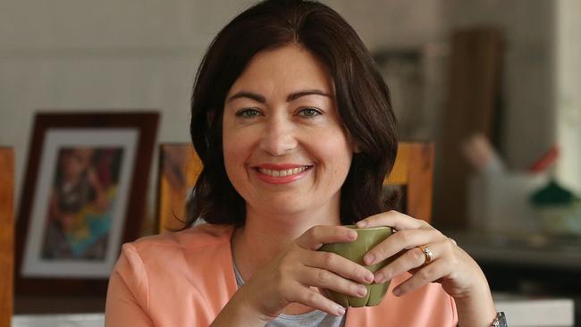 30/8/2017: Terri Butler talks about her new book "Labor of Love", at her home in Morningside, Brisbane. The book talks about factions, being a Labor woman, questions why sane people would go into politics, unions and more. Lyndon Mechielsen/The Australian