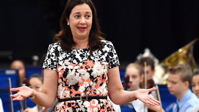 Premier Annastacia Palaszczuk on the campaign trail in far north Queensland. Picture: Darren England/AAP