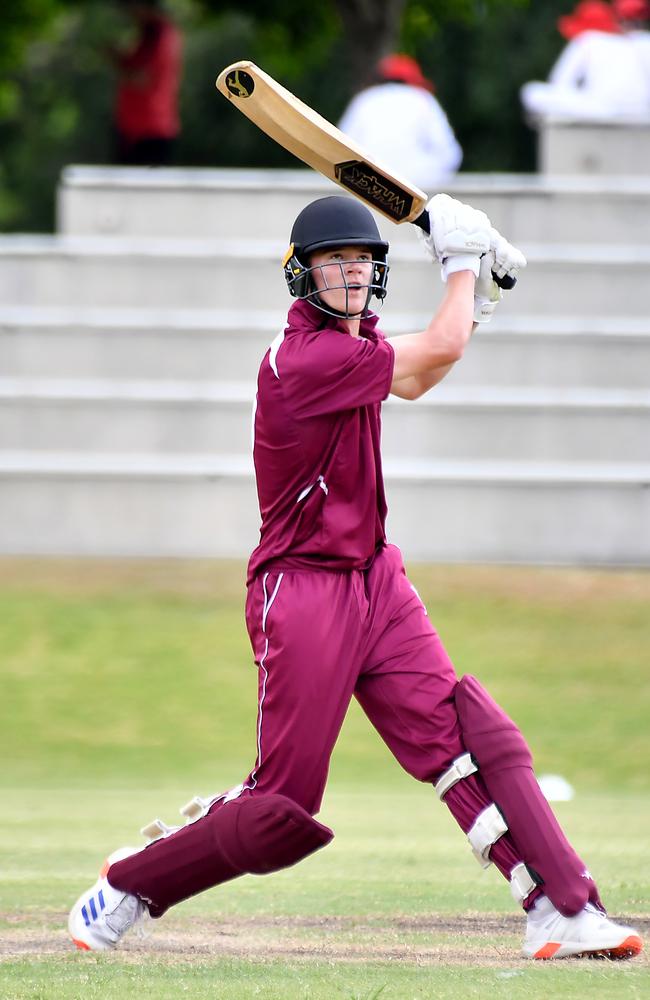 Ipswich Grammar’s Callum Pamenter pictured during the GPS First XI cricket season. Picture, John Gass