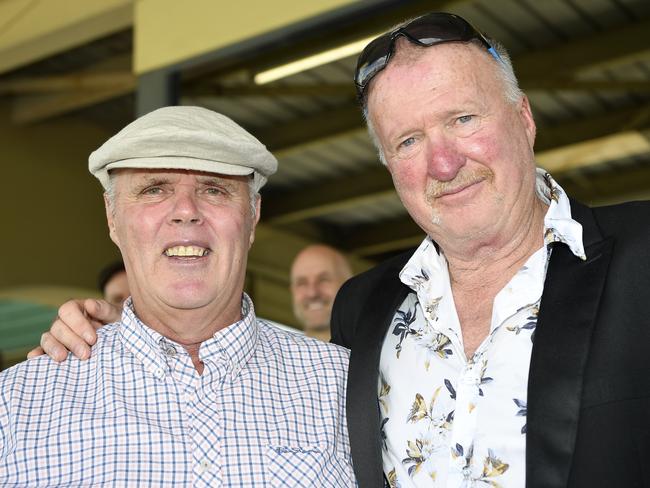 Bet365 Traralgon Cup Day, held at Traralgon Racecourse, Traralgon, Victoria, 1st December 2024: Latrobe City Councillor David Barnes and Tony McNulty. Picture: Andrew Batsch