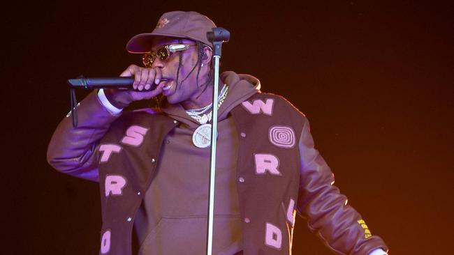 At least eight people have died attending Travis Scott’s Astroworld Festival in Houston, Texas after crowd surging. Picture: Suzanne Cordeiro / AFP