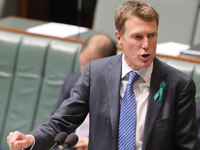 Minister for Social Services Christain Porter during Question Time in the House of Representatives in Parliament House in Canberra.  Picture Gary Ramage