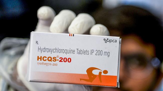 Hydroxychloroquine was demonised worldwide after Trump described it as a "game-changer" in the fight against coronavirus. Picture: Noah Seelam/AFP