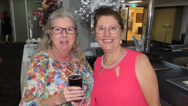 Judy Taylor and Karen Antcliff at the Hervey Bay RSL Melbourne Cup luncheon.