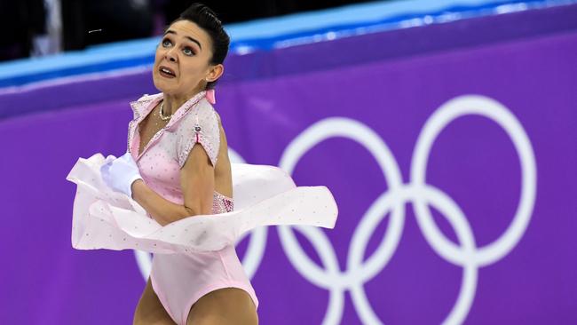 Australia's Kailani Craine competes in the women's single skating short program of the figure skating event during the Pyeongchang 2018 Winter Olympic Games at the Gangneung Ice Arena in Gangneung on February 21, 2018. / AFP PHOTO / Kirill KUDRYAVTSEV