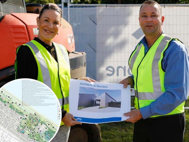 Council announce contractors at work on the multi-million-dollar Moore Park Beach precinct.