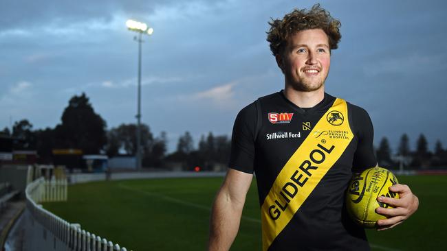 South Australian All-Australian U18 footballer Will Gould at Glenelg Oval. Picture: Tom Huntley