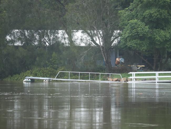 The Georges River rises at Picnic Point. Picture: John Grainger