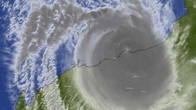 Tropical Cyclone Ilsa made landfall early on Friday morning. Picture: Windy